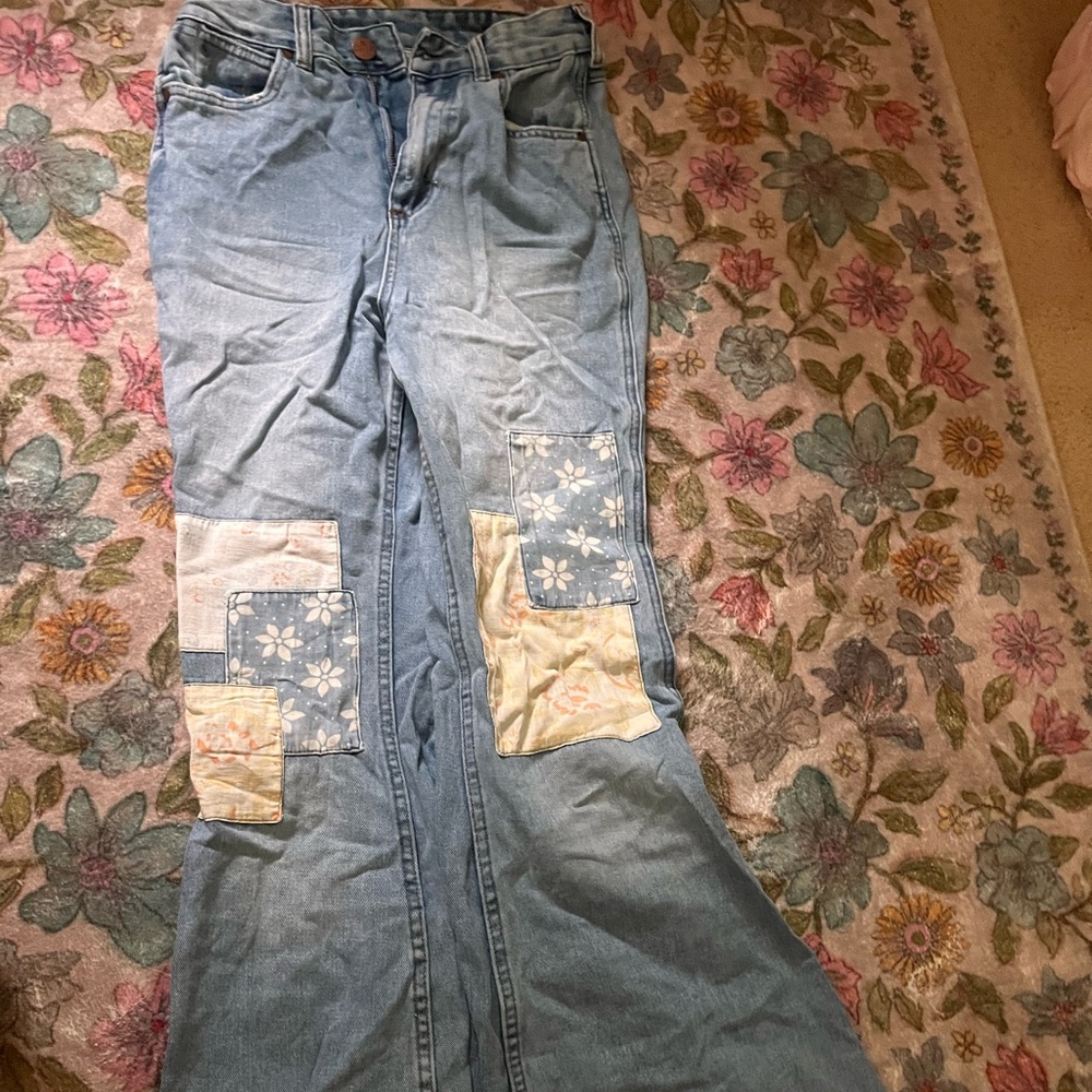 Wrangler x Billabong Floral Patchwork Denim Jeans
